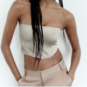 Zara Satin Effect Crop Top